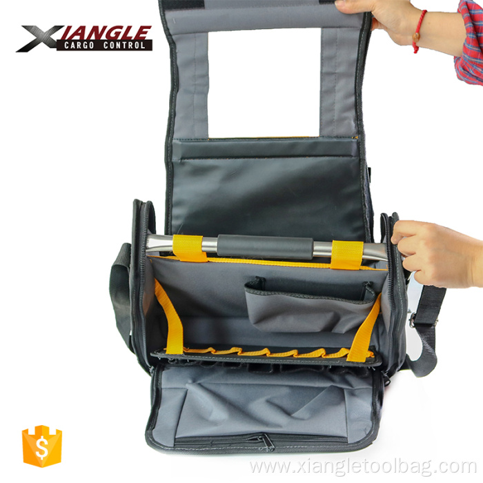 Expandable Open Tote Tool Bag with Shoulder Strap